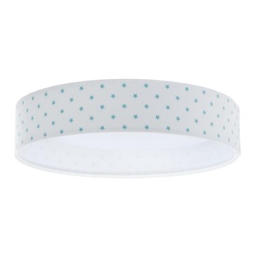 Lampada da soffitto LED per bambini GALAXY KIDS LED/24W/230V stelle bianco/turchese