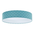 Lampada da soffitto LED per bambini GALAXY KIDS LED/24W/230V stelle turchese/bianco