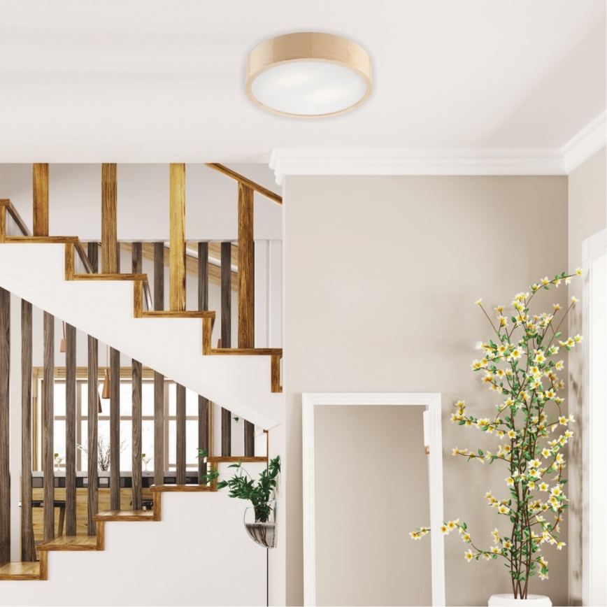 Lampada da soffitto NATURAL 2xE27/60W/230V Ø 37,5 cm in pino