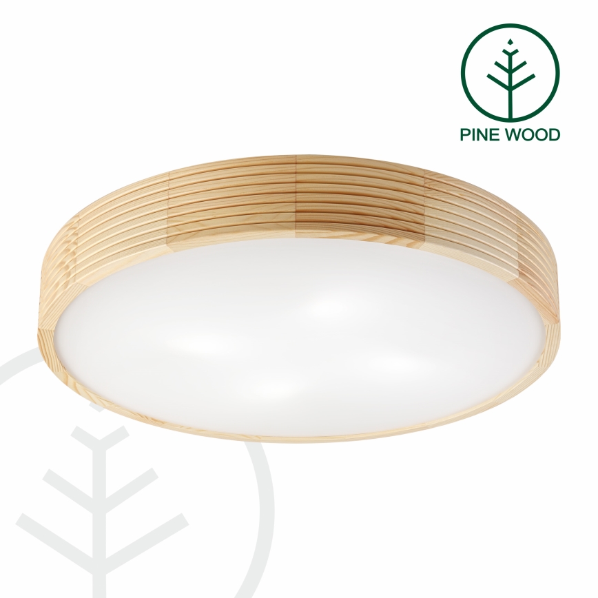 Lampada da soffitto NATURAL MODERN 4xE27/15W/230V Ø 58 cm in pino