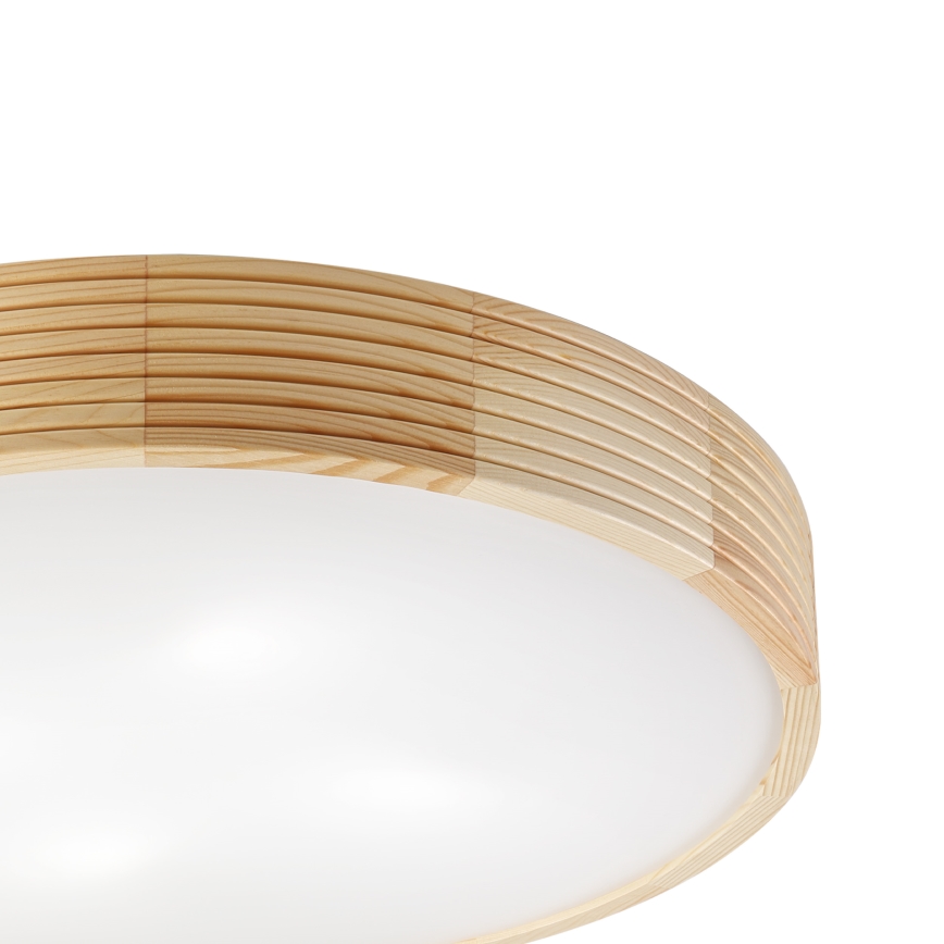 Lampada da soffitto NATURAL MODERN 4xE27/15W/230V Ø 58 cm in pino