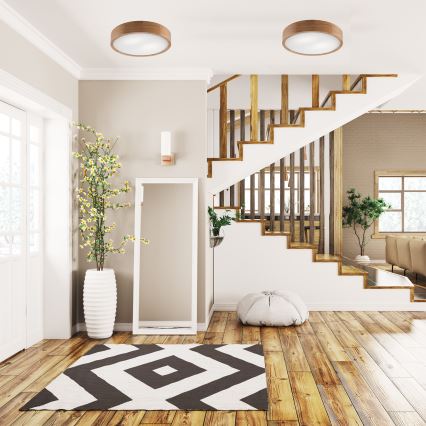 Lampada da soffitto OAK 2xE27/60W/230V rovere ? 37,5 cm