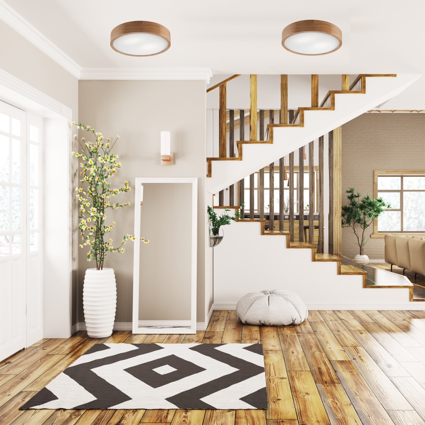 Lampada da soffitto OAK 2xE27/60W/230V rovere ? 37,5 cm
