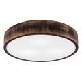 Lampada da soffitto OAK SMOKY 3xE27/15W/230V Ø 47,5 cm rovere/marrone scuro