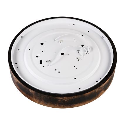 Lampada da soffitto OAK SMOKY 3xE27/15W/230V Ø 47,5 cm rovere/marrone scuro
