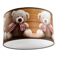 Lampada da soffitto per bambini BEARS 1xE27/60W/230V