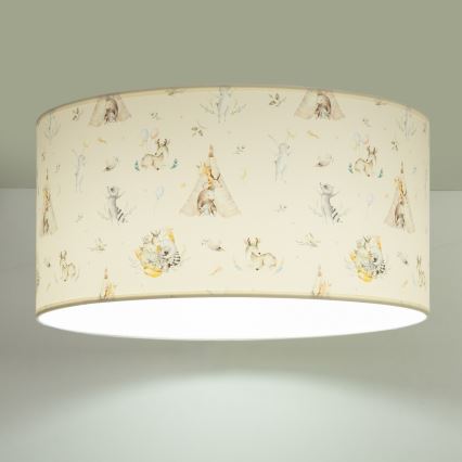 Lampada da soffitto per bambini KIDS ROOM 1xE27/60W/230V Ø 40 cm a tema animaletti