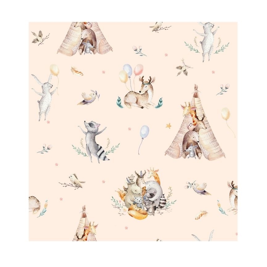 Lampada da soffitto per bambini KIDS ROOM 1xE27/60W/230V Ø 40 cm a tema animaletti