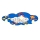 Lampada da soffitto per bambini LUCCA 5xE27/24W/230V blu