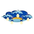 Lampada da soffitto per bambini LUCCA 5xE27/24W/230V blu