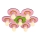 Lampada da soffitto per bambini LUCCA 7xE27/24W/230V rosa