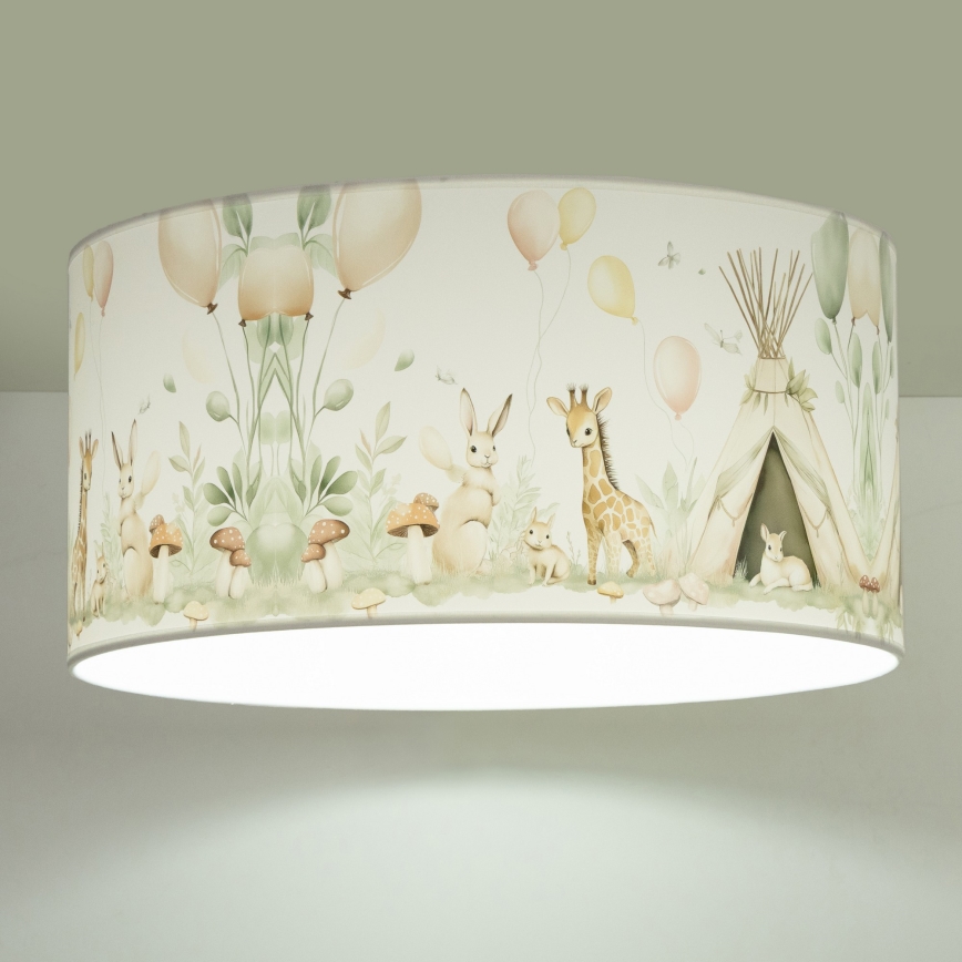 Lampada da soffitto per cameretta KIDS ROOM 1xE27/60W/230V Ø 40 cm – con simpatici animaletti