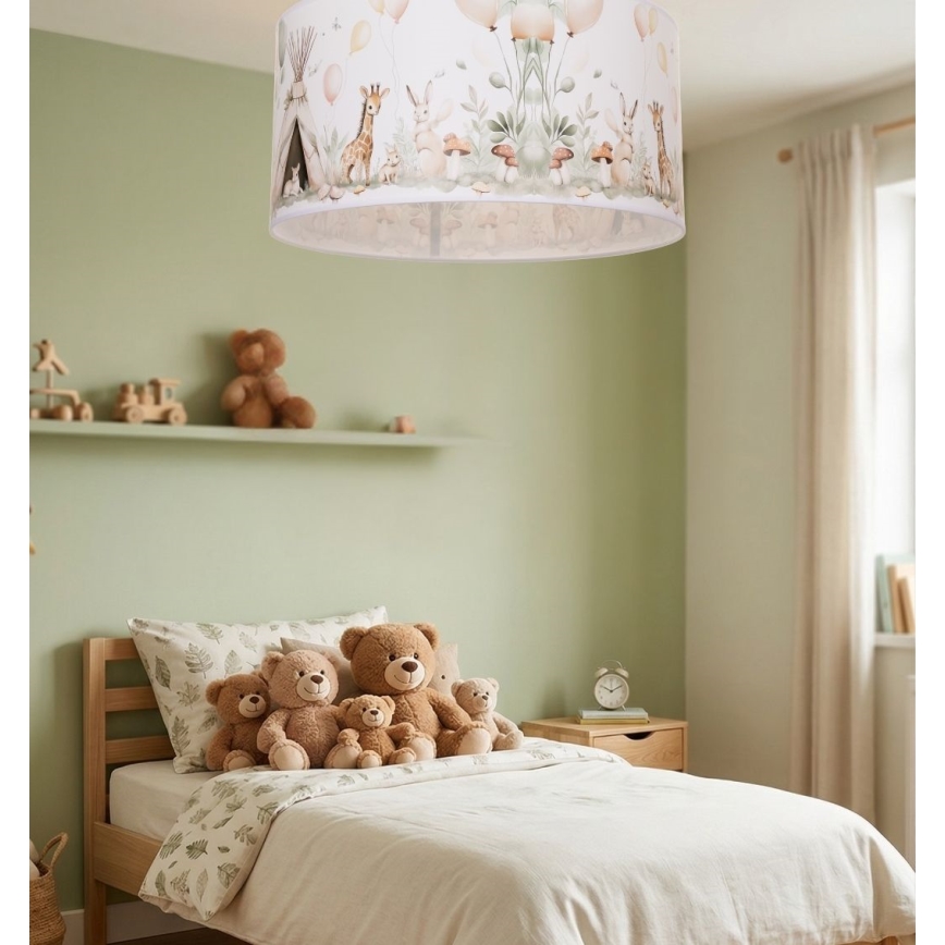 Lampada da soffitto per cameretta KIDS ROOM 1xE27/60W/230V Ø 40 cm – con simpatici animaletti