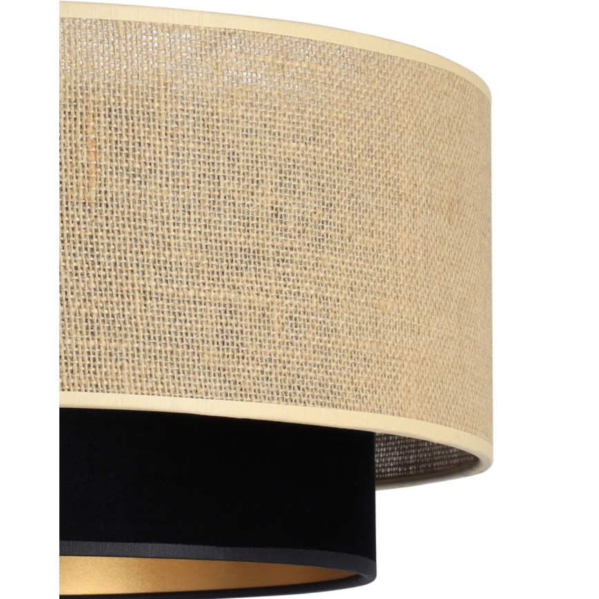 Lampada da soffitto SARTA 1xE27/60W/230V Ø 45 cm nero/iuta