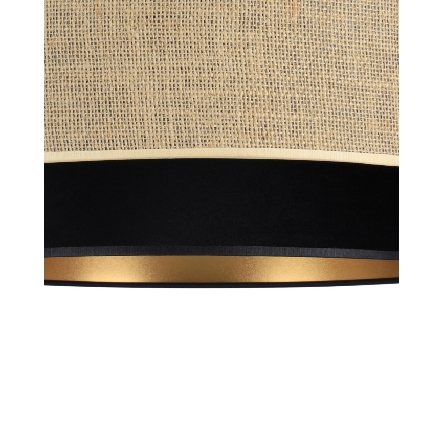 Lampada da soffitto SARTA 1xE27/60W/230V Ø 45 cm nero/iuta