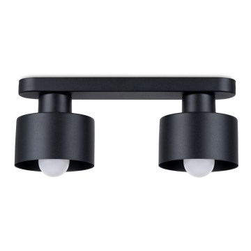 Lampada da soffitto SAVAR 2xE27/60W/230V nero