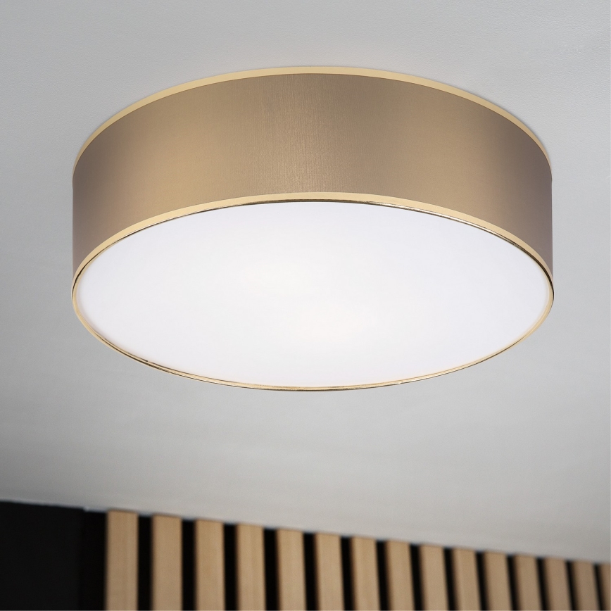 Lampada da soffitto SIRJA 2xE27/15W/230V Ø 45 cm marrone/oro