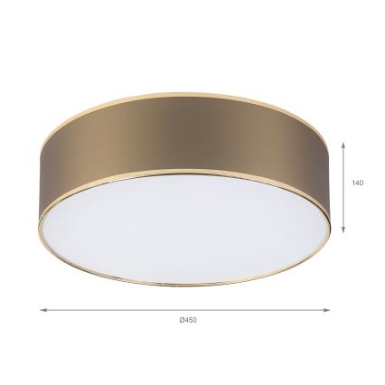 Lampada da soffitto SIRJA 2xE27/15W/230V Ø 45 cm marrone/oro