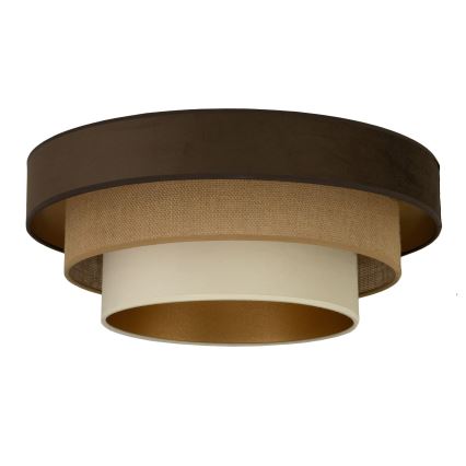 Lampada da soffitto WENTA 1xE27/60W/230V Ø 50 cm marrone/iuta/beige