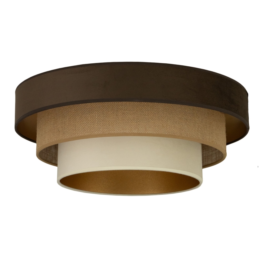 Lampada da soffitto WENTA 1xE27/60W/230V Ø 50 cm marrone/iuta/beige