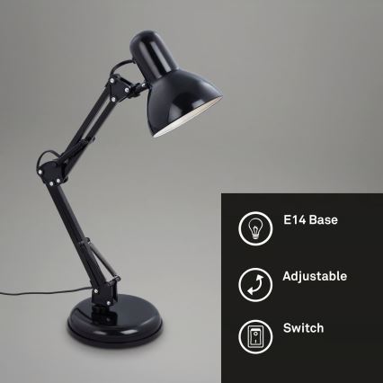 Lampada da tavolo 1xE14/25W/230V nera