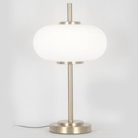 Lampada da tavolo 1xE14/3W/230V bianco/ottone