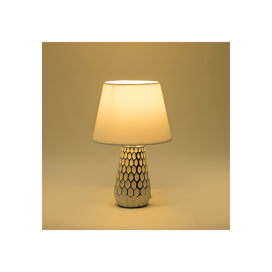 Lampada da tavolo 1xE14/40W/230V bianco/argento