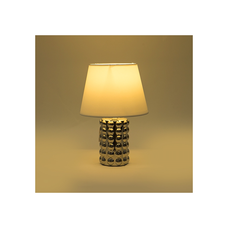 Lampada da tavolo 1xE14/40W/230V bianco/cromo lucido