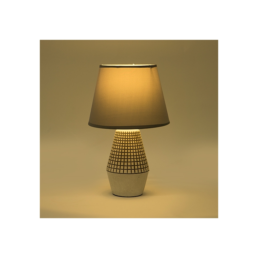 Lampada da tavolo 1xE14/40W/230V bianco/grigio