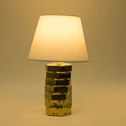 Lampada da tavolo 1xE14/40W/230V bianco/oro