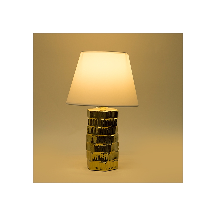 Lampada da tavolo 1xE14/40W/230V bianco/oro