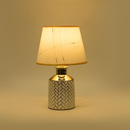 Lampada da tavolo 1xE14/40W/230V bianco/oro