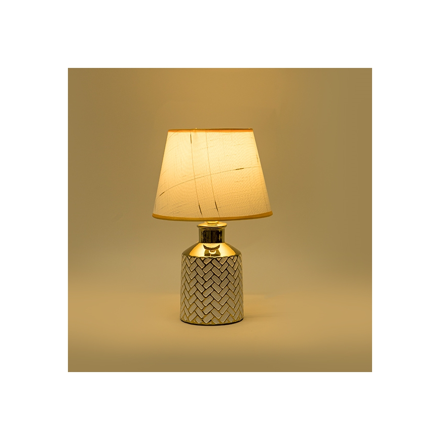 Lampada da tavolo 1xE14/40W/230V bianco/oro