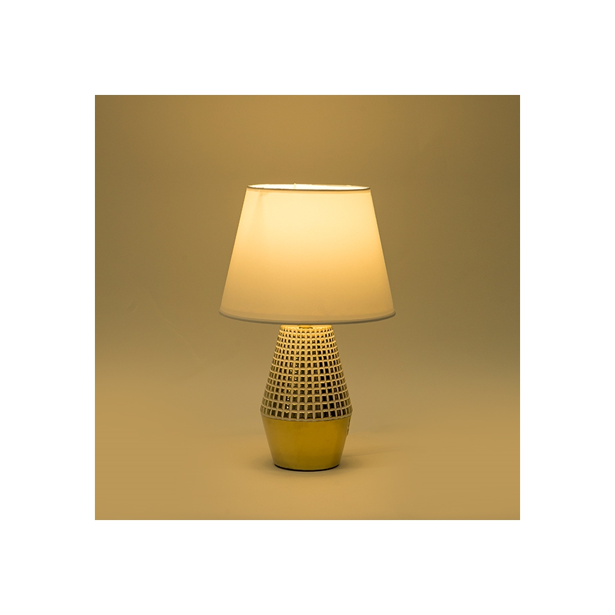 Lampada da tavolo 1xE14/40W/230V bianco/oro
