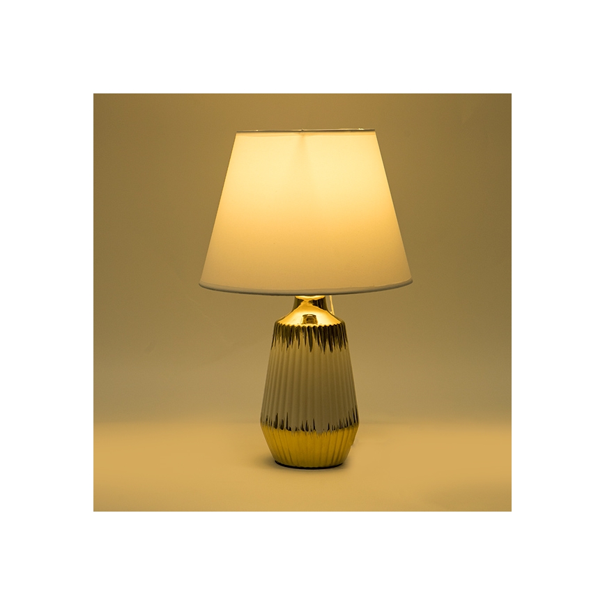 Lampada da tavolo 1xE14/40W/230V bianco/oro