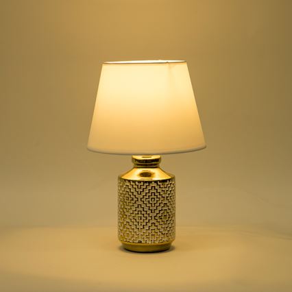 Lampada da tavolo 1xE14/40W/230V bianco/oro