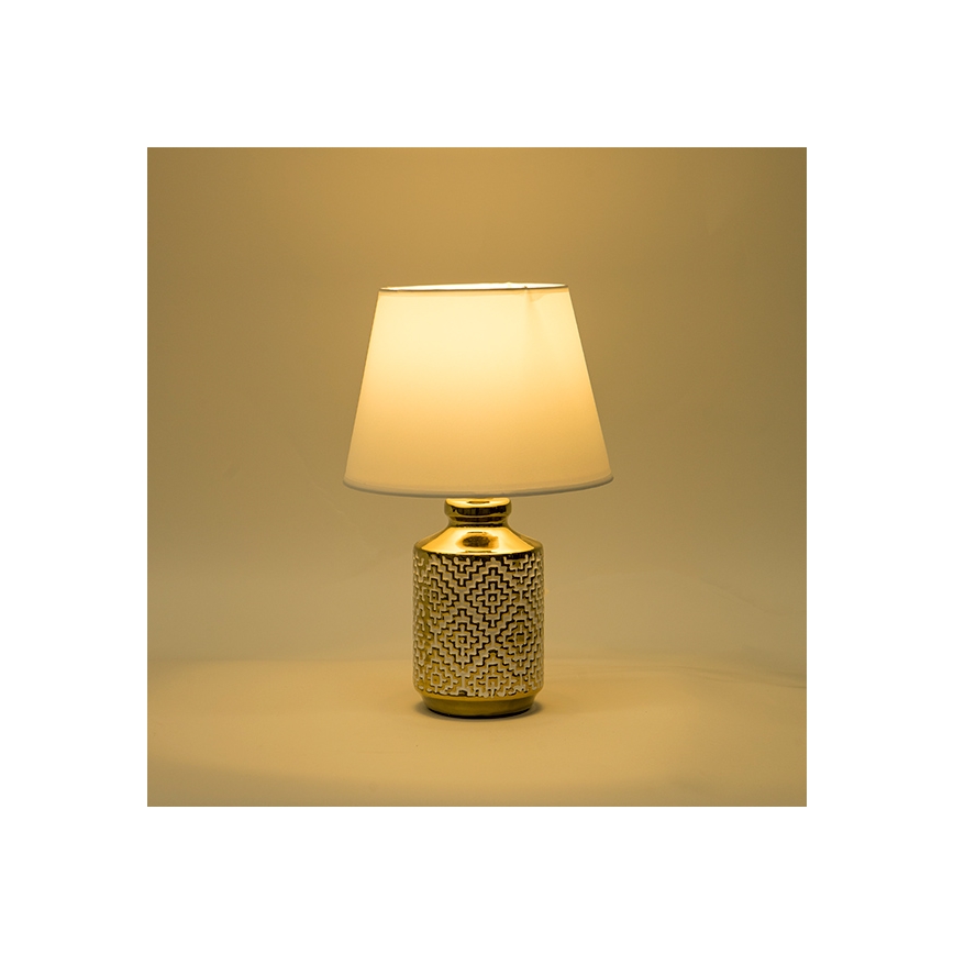 Lampada da tavolo 1xE14/40W/230V bianco/oro