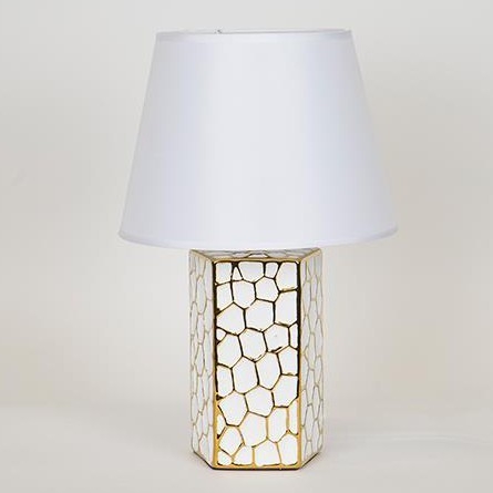 Lampada da tavolo 1xE14/40W/230V bianco/oro