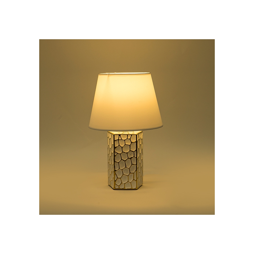 Lampada da tavolo 1xE14/40W/230V bianco/oro