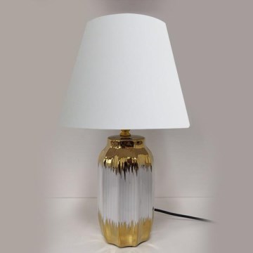 Lampada da tavolo 1xE14/60W/230V bianco/oro