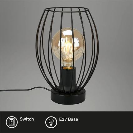 Lampada da tavolo 1xE27/25W/230V nera