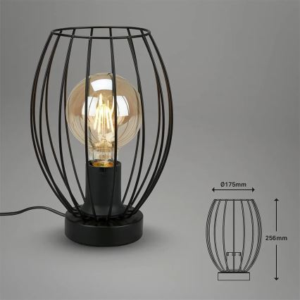 Lampada da tavolo 1xE27/25W/230V nera