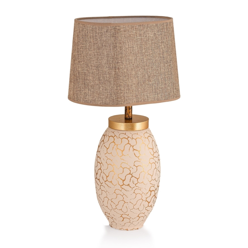 Lampada da tavolo 1xE27/40W/230V beige/oro