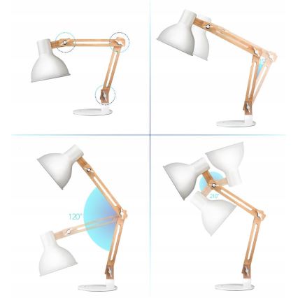 Lampada da tavolo 1xE27/40W/230V bianca