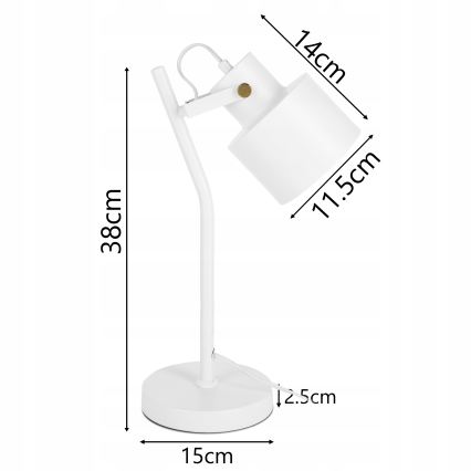 Lampada da tavolo 1xE27/40W/230V bianca