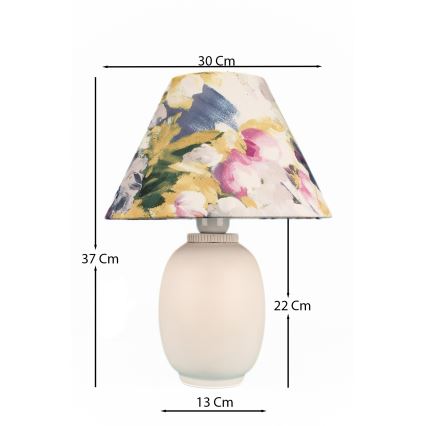 Lampada da tavolo 1xE27/40W/230V bianco/colorato