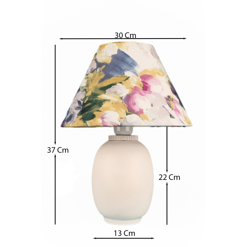 Lampada da tavolo 1xE27/40W/230V bianco/colorato