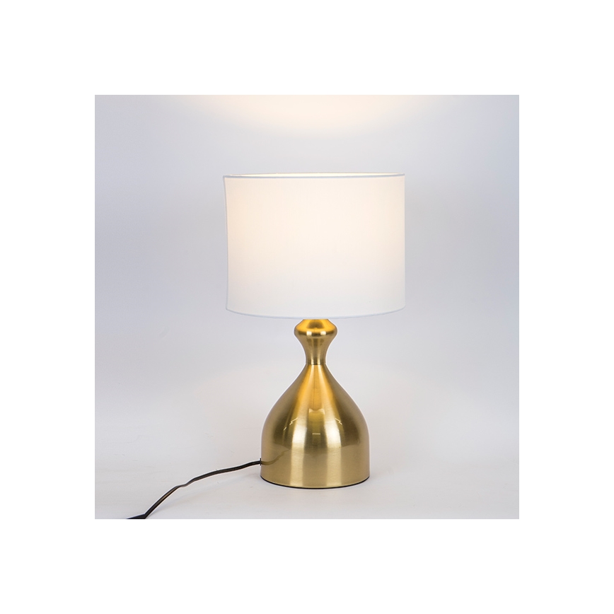 Lampada da tavolo 1xE27/40W/230V bianco/oro