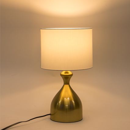 Lampada da tavolo 1xE27/40W/230V bianco/oro