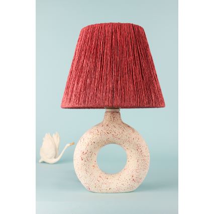 Lampada da tavolo 1xE27/40W/230V bianco/rosso